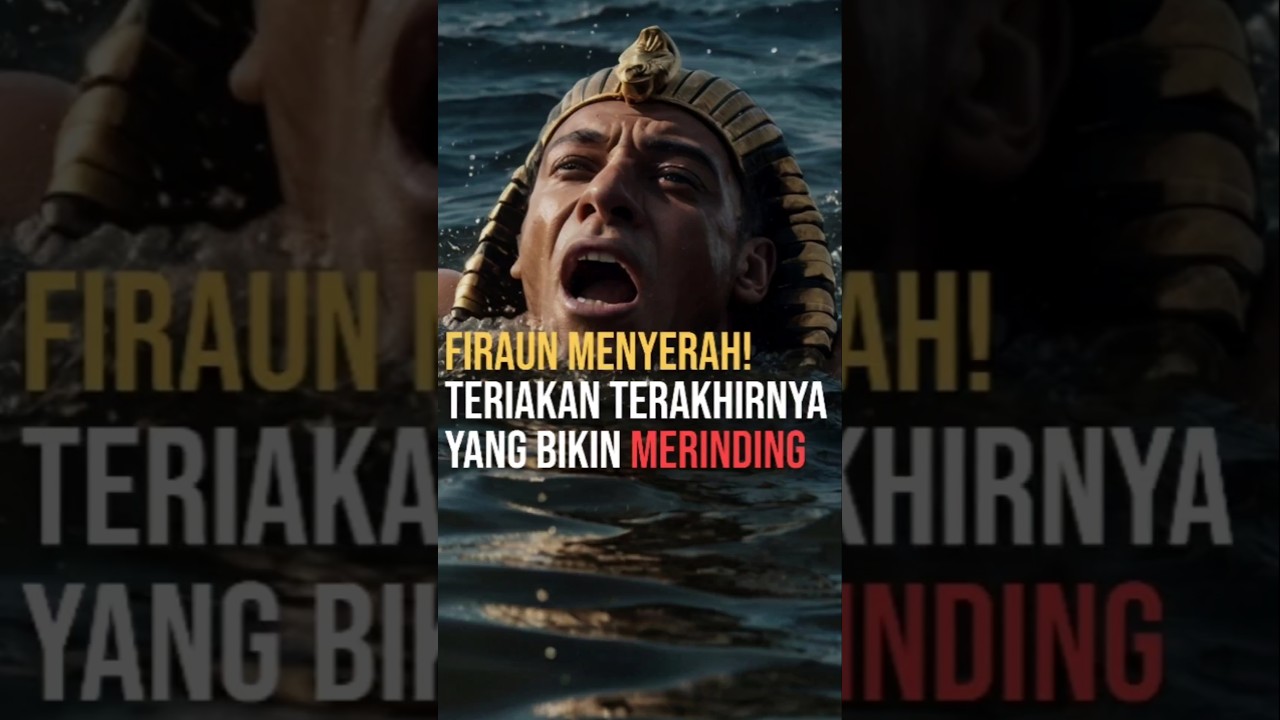Fir'aun Menyerah! TERIAKAN terakhirnya yang bikin MERINDING #kisah #firaun #tenggelam #lautmerah