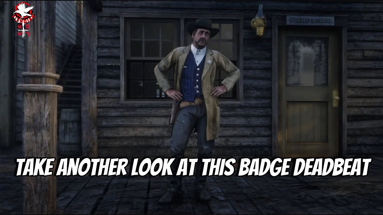Игровой процесс Red Dead Redemption 2: Артур и Джон провоцируют шерифа Маллоя.