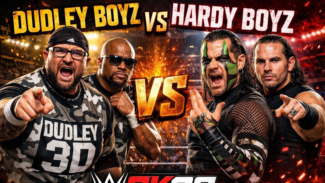 WWE 2K26 - Hardy Boyz vs Dudley Boys 