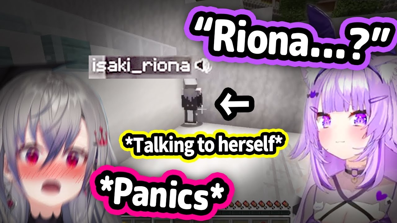 Okayu Caught Riona Being Shy and Alone In The Corner and Her Reaction Is So Cute【Hololive】