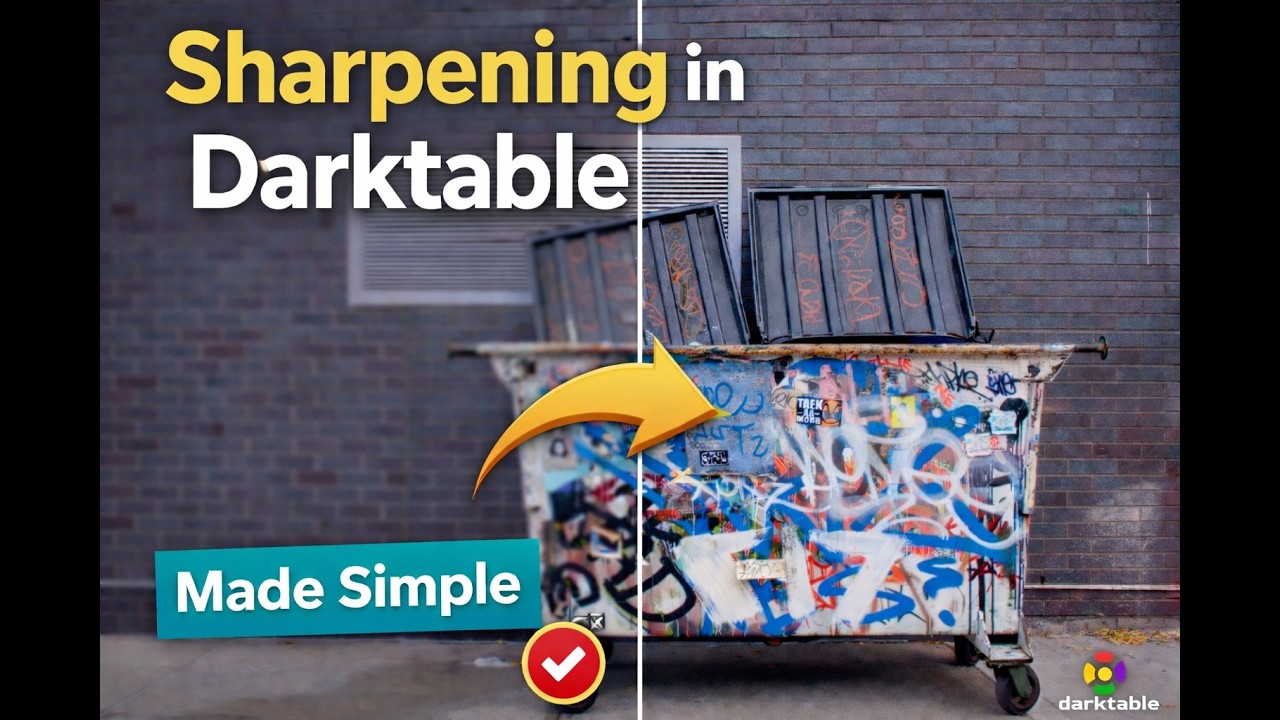 How to Sharpen in Darktable in 5 Minutes