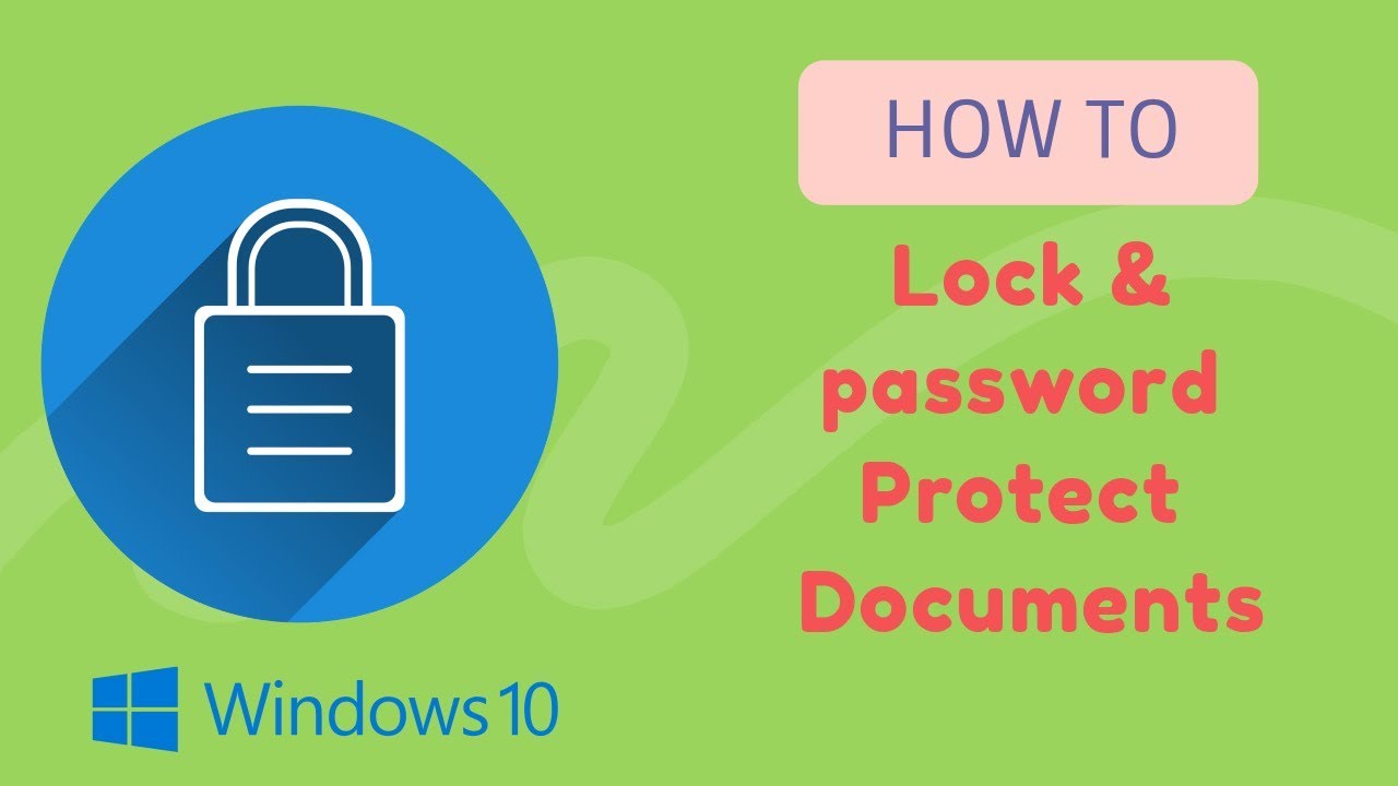 how to password protect files/documents | How to Lock files windows 10