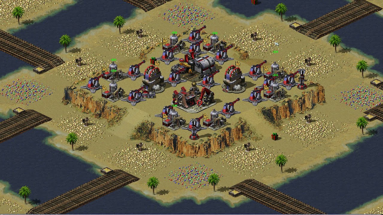 Red Alert 2 | Yuri's Revenge | 7 vs 1- Extreme AI beta - territory war - America - soviet