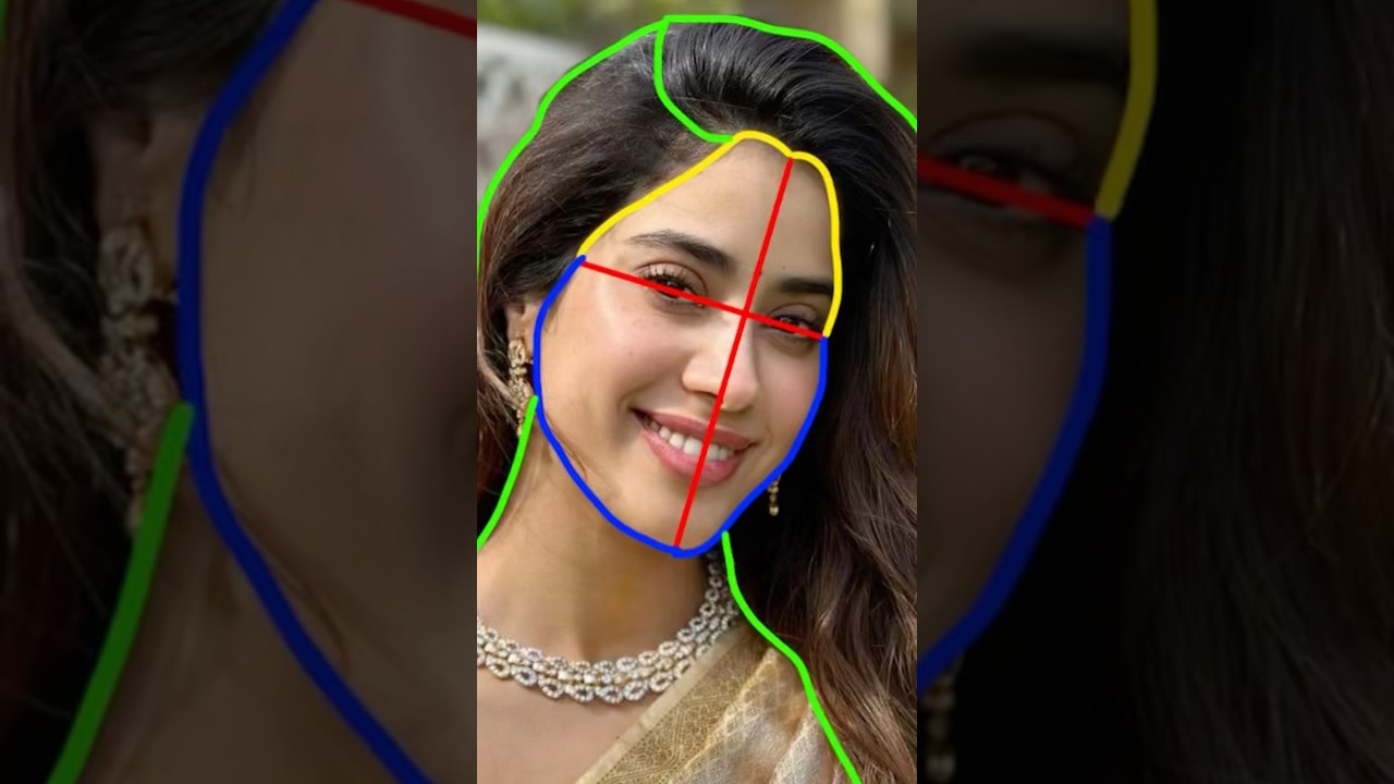 How to draw Janhvi Kapoor 🩵 