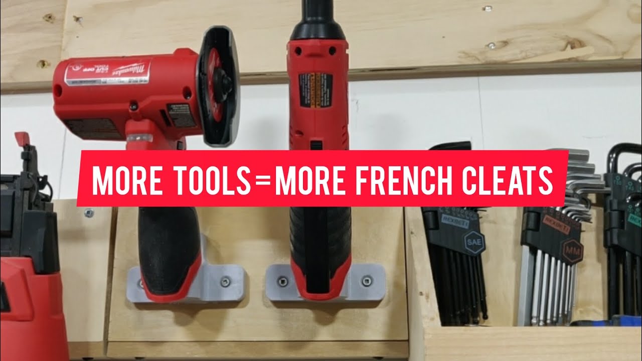 Step by Step French Cleat with 3D Printed Milwaukee Tool Mounts