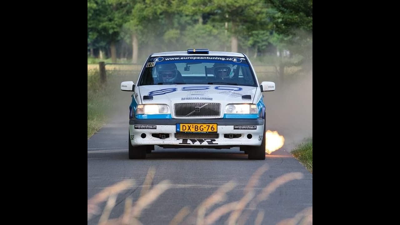 Rundkurs Vechtdalrally 2022 with the Volvo 850 T5 rallycar.