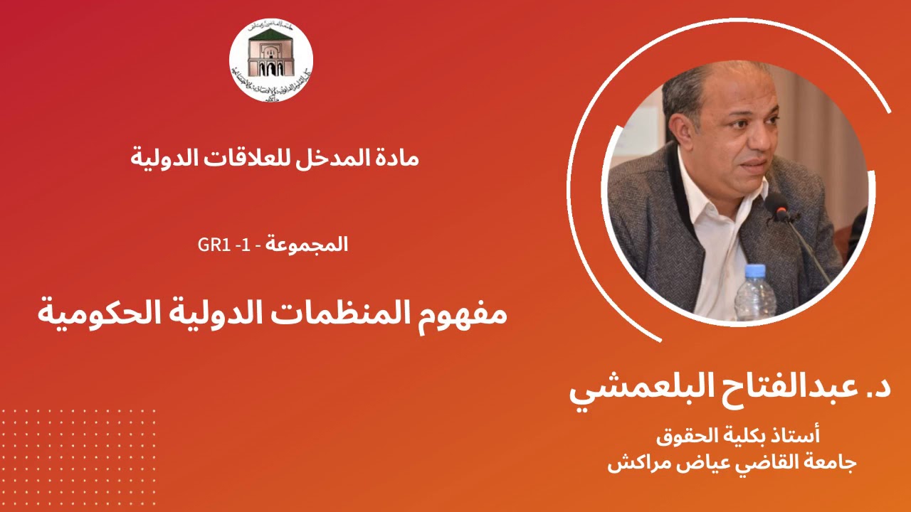 العلاقات الدولية، التسجل-2- ((مفهوم المنظمات الدولية الحكومية))