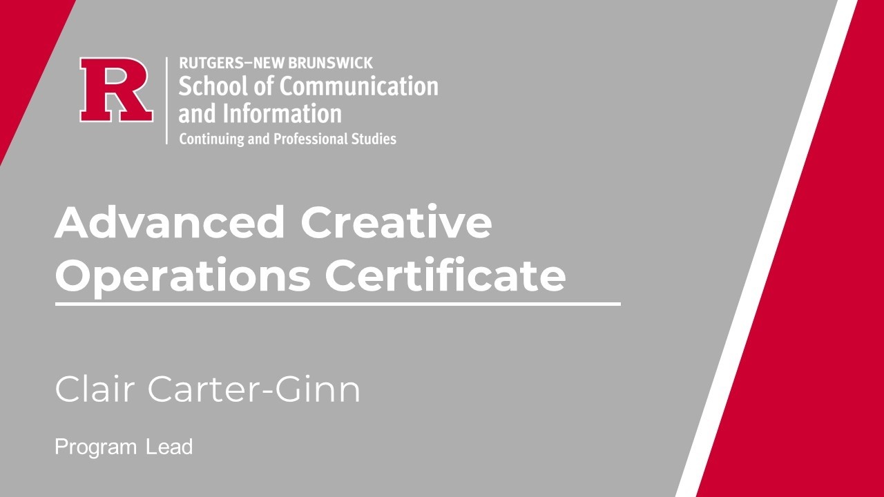 March 5, 2026, Online Info Session, CPS Advanced Creative Operations Certificate