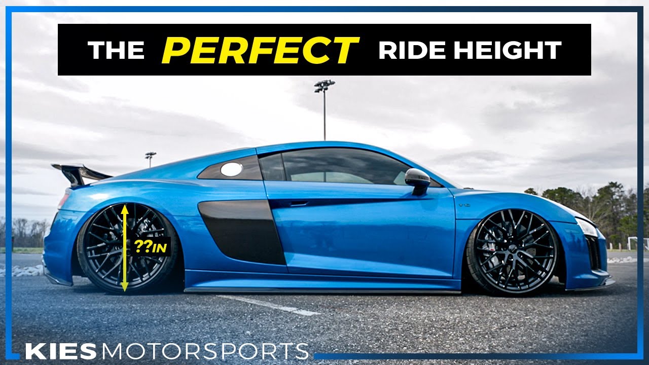 Finding the AUDI R8's PERFECT RIDE HEIGHT with KW H.A.S. Suspension
