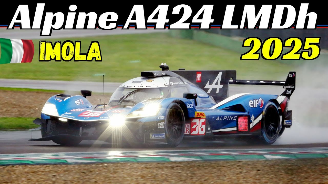 The Alpine A424 LMDh is ready for the 6H of Imola WEC Race! - Test Days with dry and wet track.