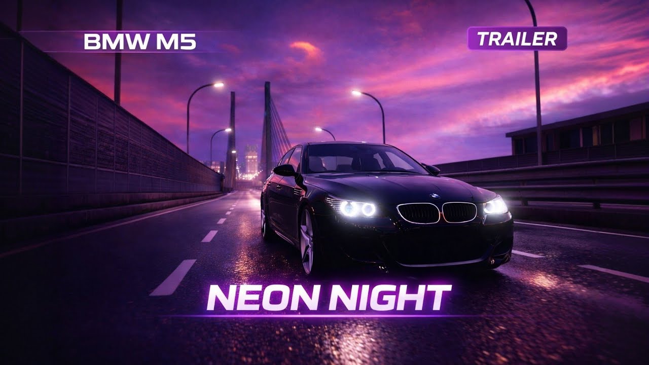 BMW M5 Neon Night Drive | Dark Drive 4K Official Trailer