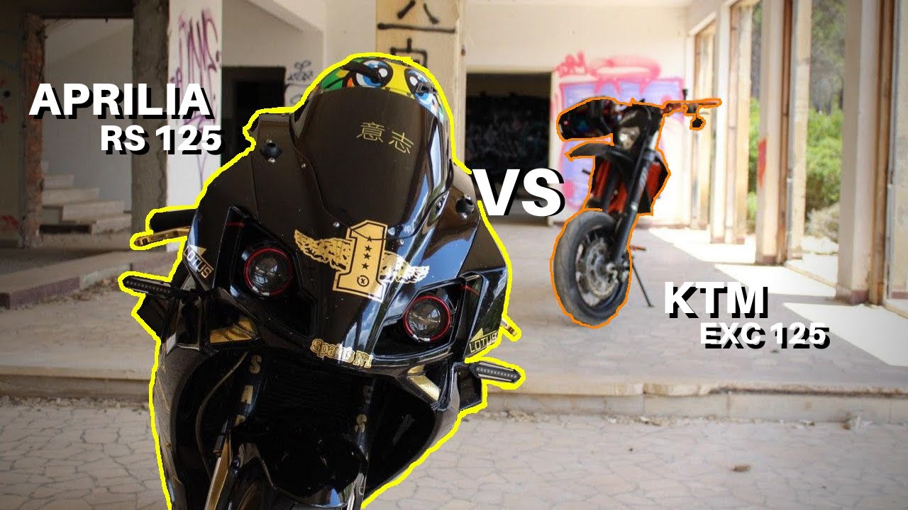 APRILIA RS 125 VS KTM EXC 125! WHO WIN?