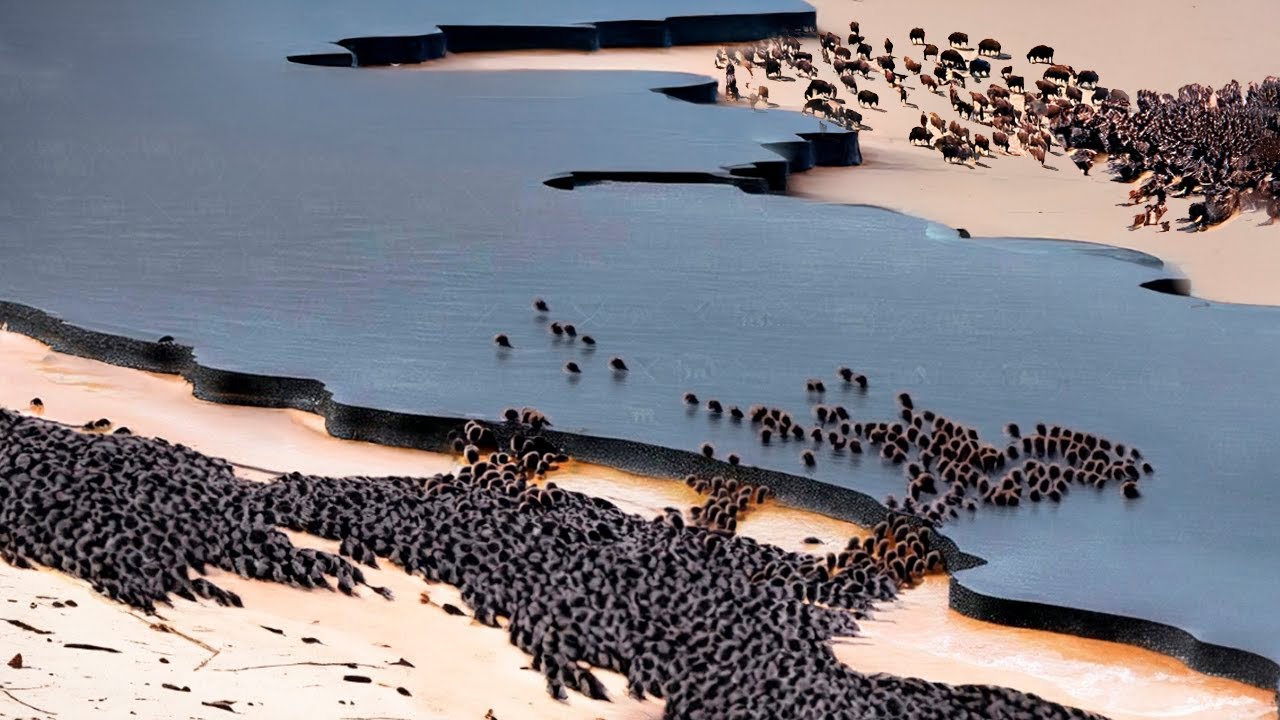 They Put Hundreds of Bisons on Land With Zero Grass, and Result Was Insane