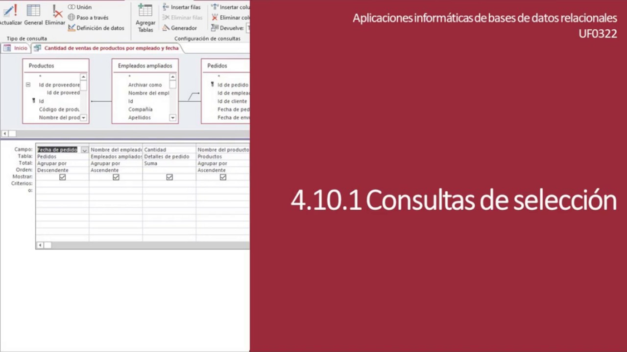 4.10.1 Consultas de selección