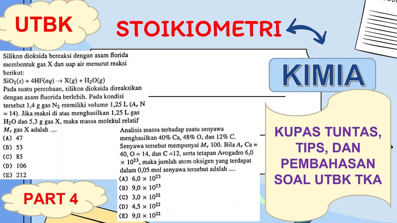 #4 Stoikiometri - Konsep Mol - Kupas Tuntas & Pembahasan Soal Persiapan UTBK 2021 KIMIA