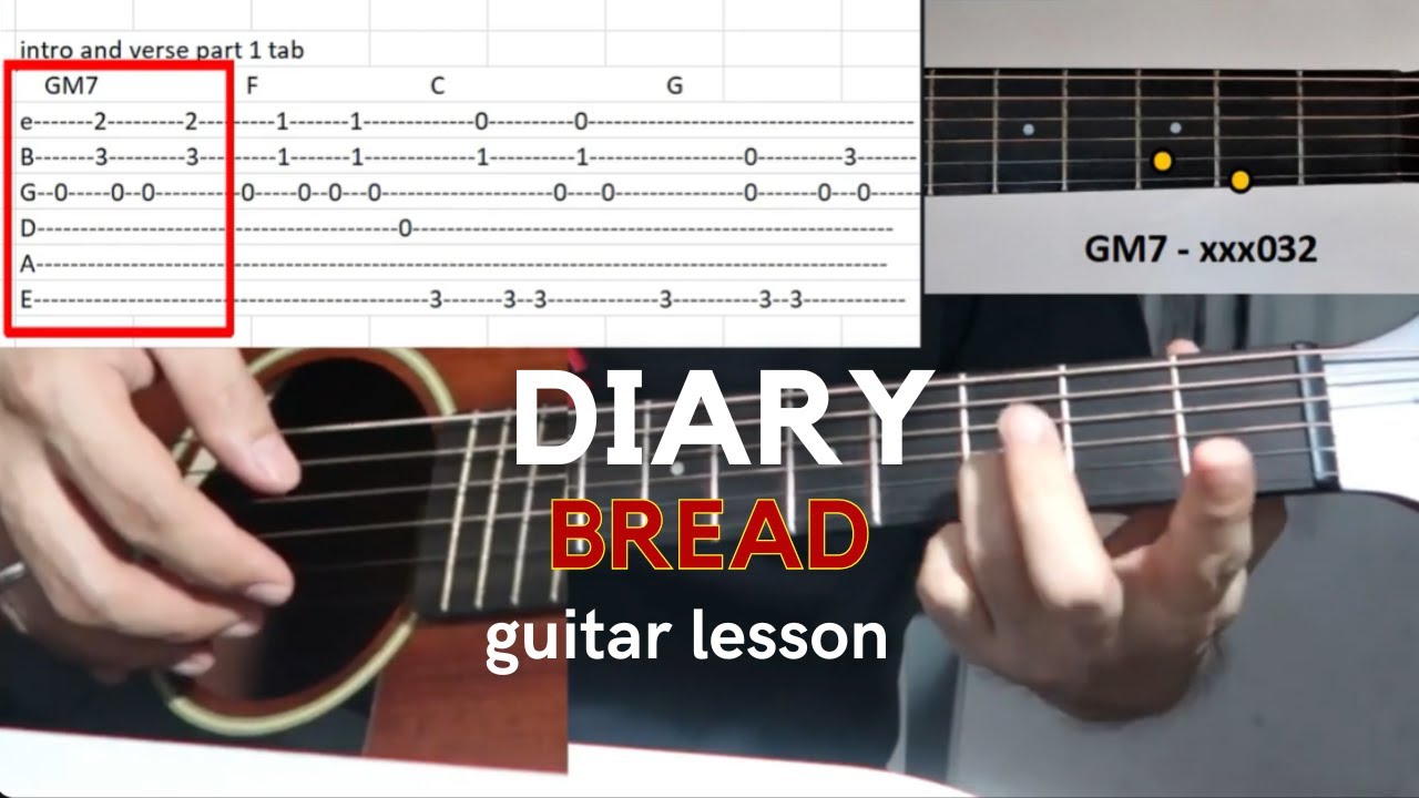DIARY (Bread) guitar lesson - Guitar Yourself channel