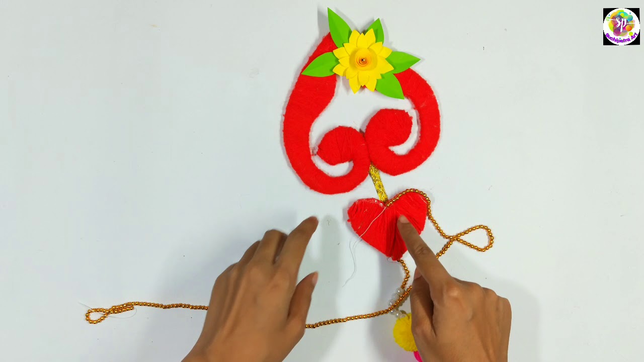 woolen craft.//DIY- Wall hanging craft for woolen craft idea.///// Suchipatra Art.