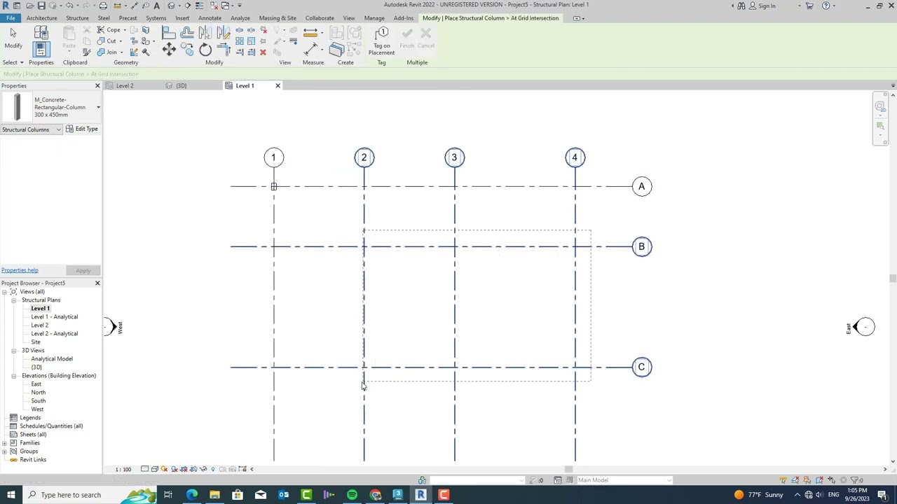 Revit Structure: Grid & Columns