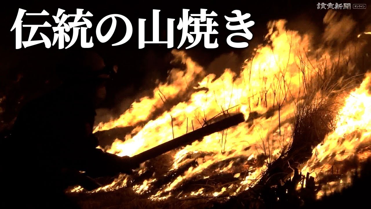 若草山で伝統の山焼き…奈良