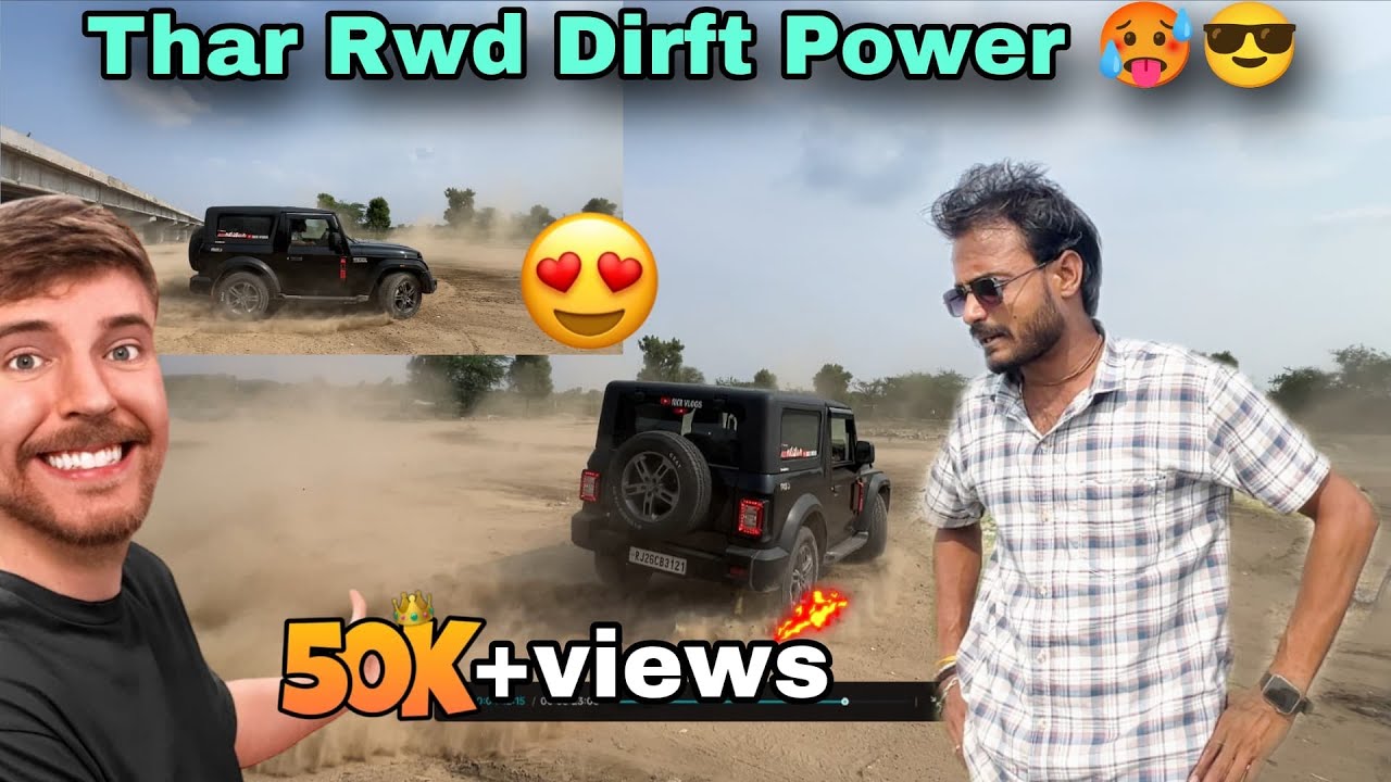 Thar RWD Ko Round Drift Maar di RWD DRIFT Test #tharrwd #tharvlog #vlogs #rkrvlogs3121