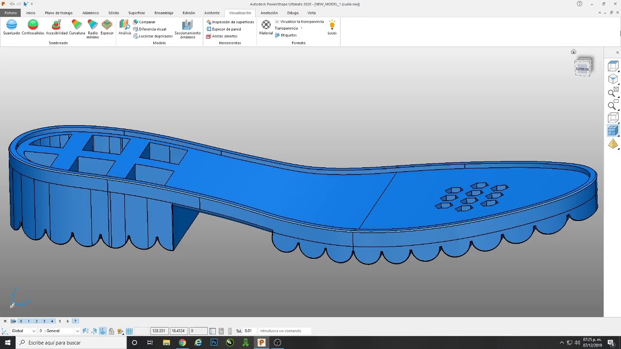 AUTODESK POWERSHAPE  2020 ----- SUELA CON TRACK DE ORUGA--