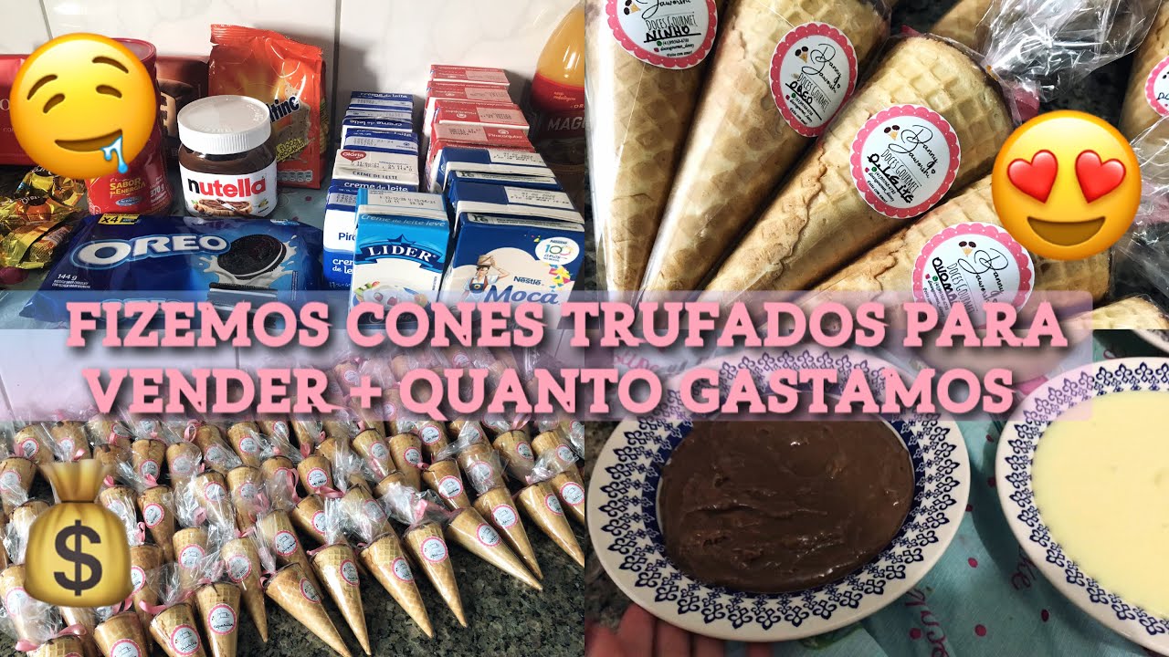PRODUZINDO CONES PRA VENDER + QUANTO GASTAMOS E O QUE COMPRAMOS