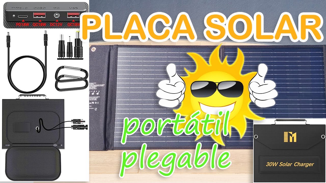 PLACA SOLAR PORTÁTIL Mesuvida ⭐ PANEL SOLAR plegable anti APAGÓN