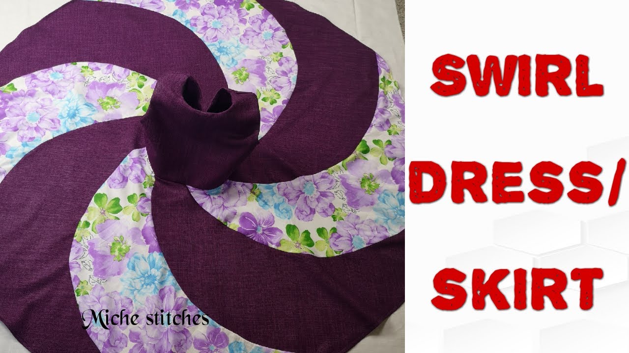 How to make a Swirl dress #sewing #DIY #howtosew #makeadress #beginners #kidsdress #gown