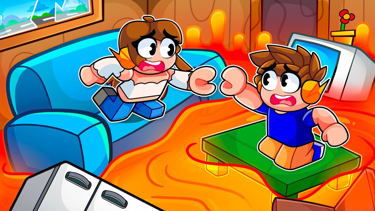 O CHÃO DO Roblox É LAVA!
