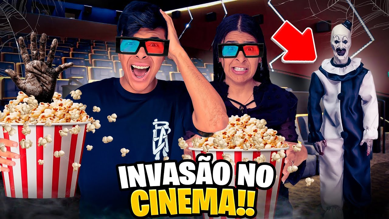 INVADIRAM A SALA DE CINEMA E FICAMOS COM MEDO, NOITE DO TERROR! *a boneca nos perseguiu😬
