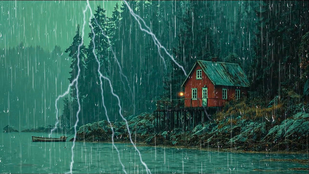 Sonido de Lluvia y Truenos Nocturnos 🌧️| Relajación Profunda para Dormir y Aliviar el Insomnio