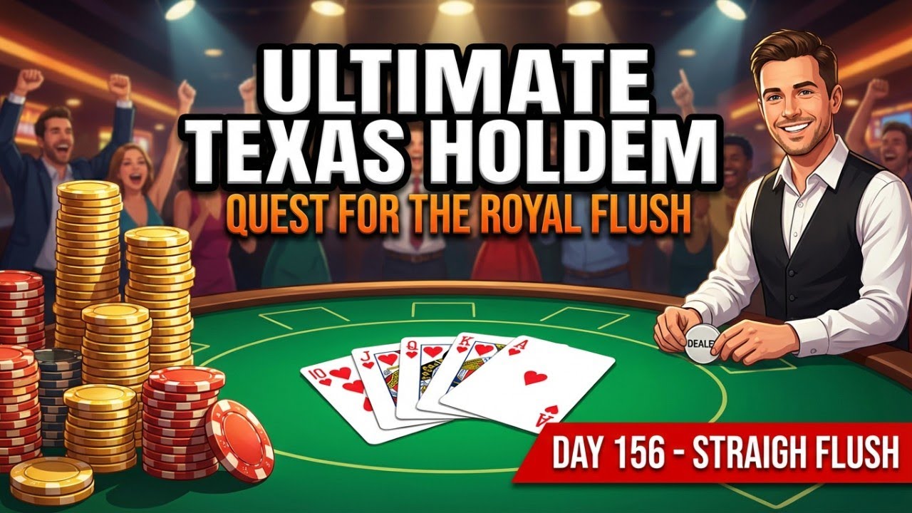 КРУПНЫЙ ВЫИГРЫШ!! Стрит-флеш в Ultimate Texas Hold'em