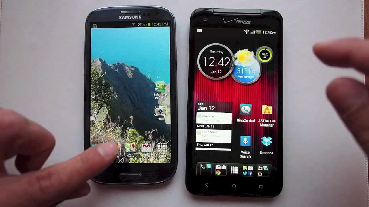 Droid DNA vs Galaxy S3 hardware review