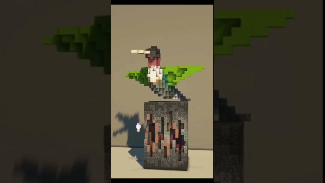 bird structure statue in Minecraft#shorts #minecraft #motivation