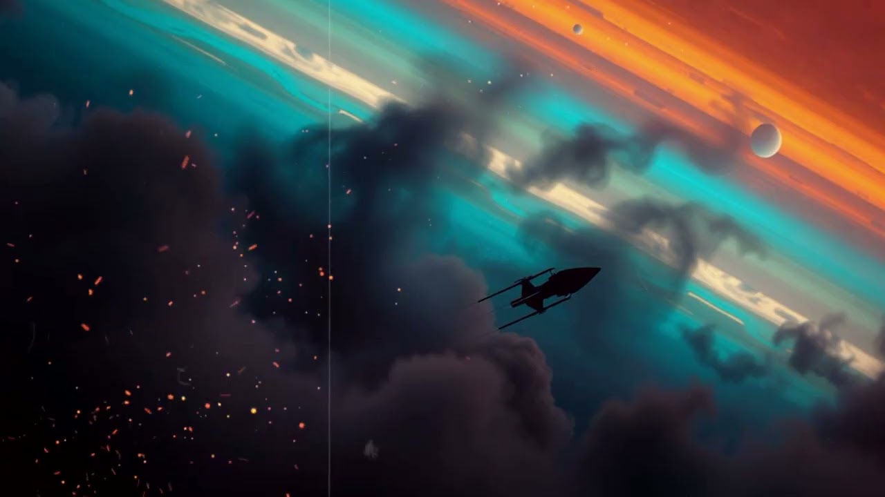 Distant starfield ambient soundscape for sleep 🌙