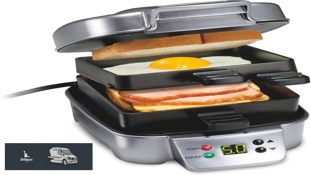 Hamilton Beach Sandwich Stacker Customizable Hot Sandwich Maker 24 Sq. In. Non Stick