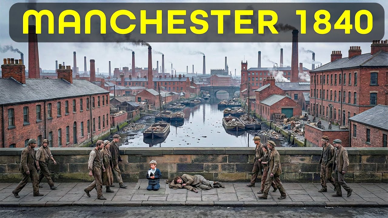 A Real Tour Of Manchester(1840 - 1850) The Hell On Earth (AI Reconstruction)