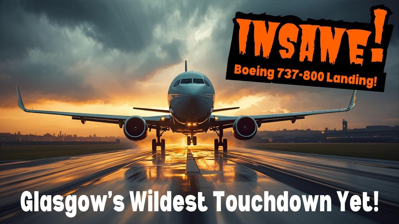 Insane Landing at Glasgow Airport : Glasgow’s Wildest Touchdown Yet!
