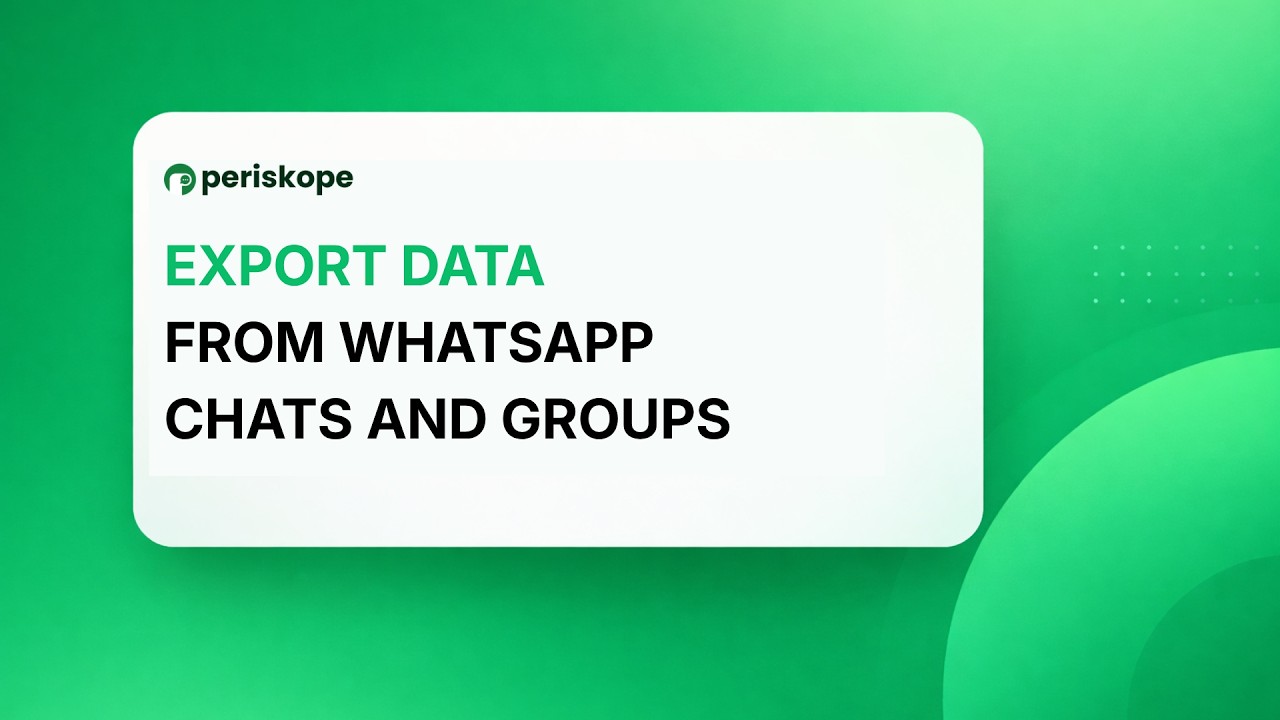 How to Export WhatsApp Chat and Group Data