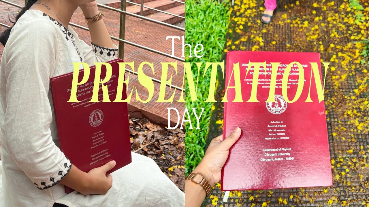 🎓📖Presentation Day Vlog | Nerves, Stress & Relief |  Dibrugarh University vlog🍂