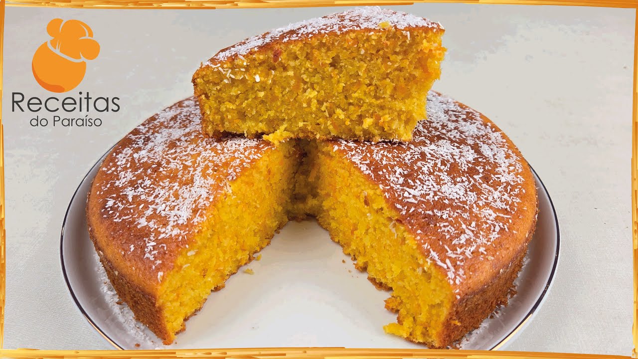 BOLO DE CENOURA, LARANJA E COCO (muito fácil de fazer e muito suculento) |🍎Receitas do Paraíso