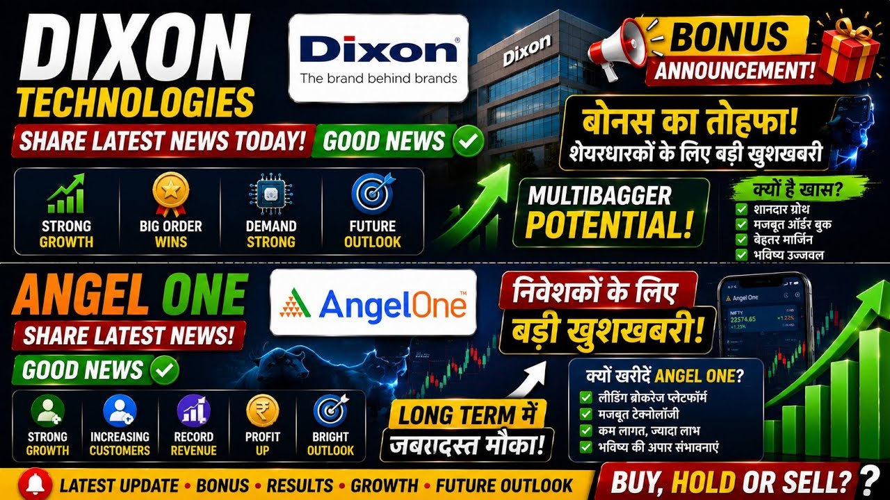 Dixon Technologies Bonus Announcement | Angel One Big Good News | Latest Share News Today | Buysell