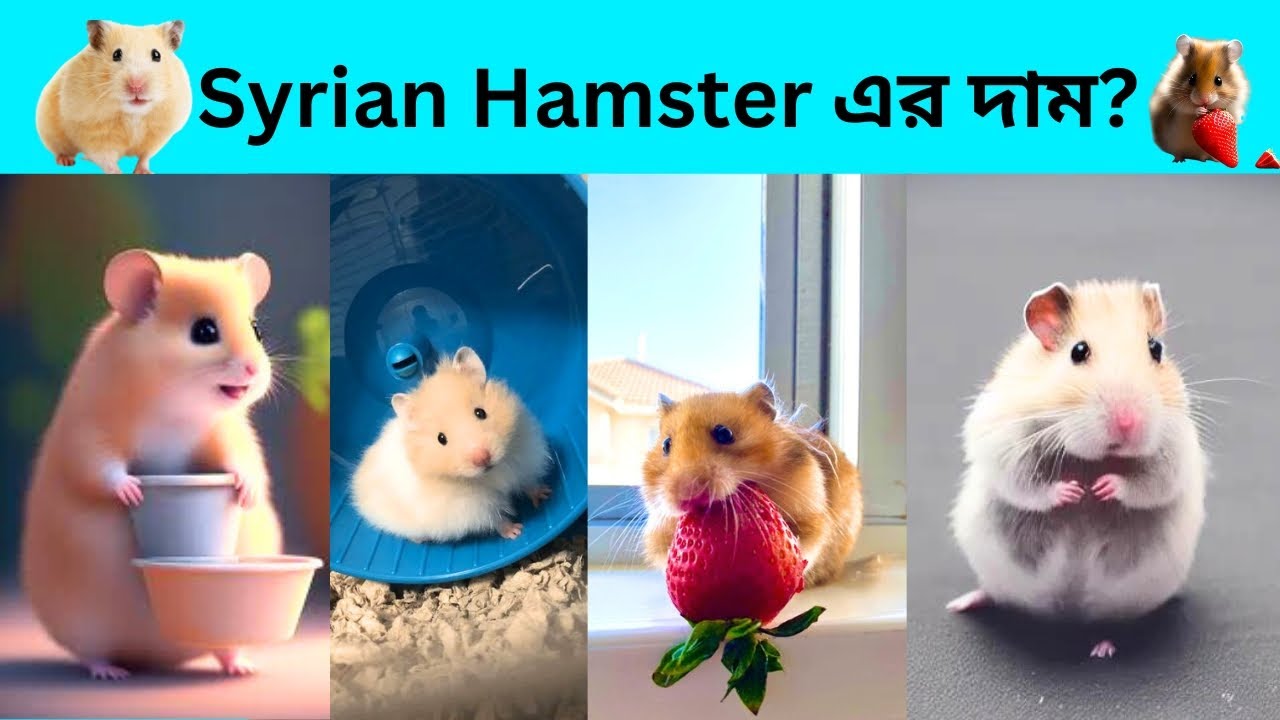 Syrian Hamster এর দাম কত? কোথায় পাব? Hamster price in Bangladesh & India-পোষা প্রাণী-Pet animal