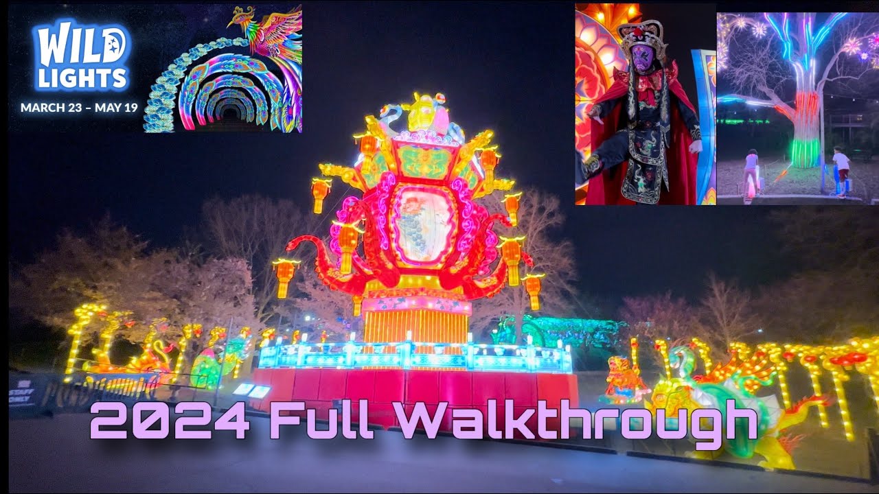 Wild Lights At The Louisville Zoo 2024 Complete Walkthrough & Nighttime Show