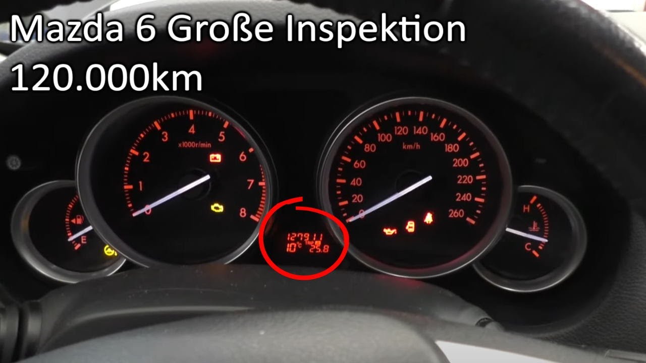 Mazda 6 Inspektion nach 120000km mit Öl Reibwerttest