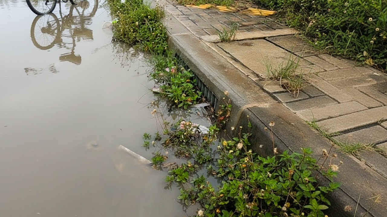 Importance Clean Culvert Clogged Drain In City