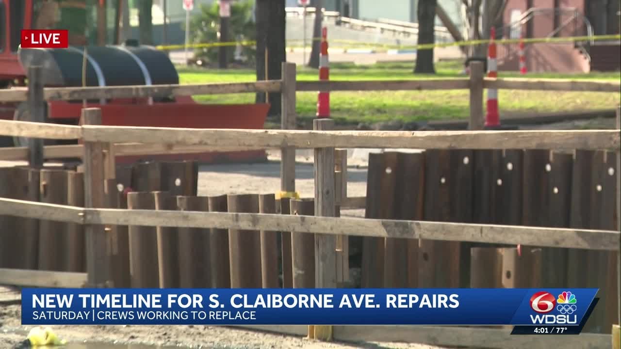 New Orleans S&WB changes timeline for reopening of S. Claiborne Avenue