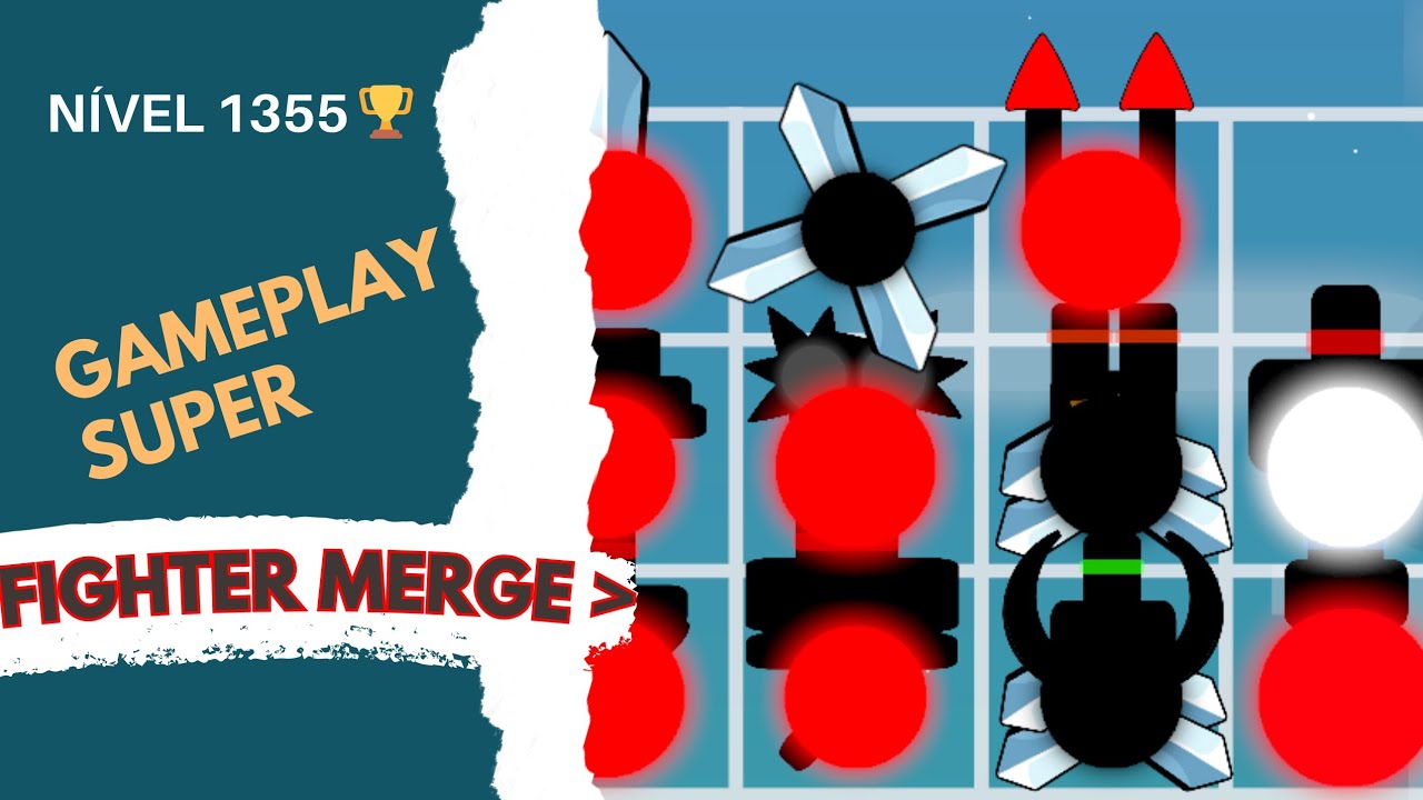 FIGHTER MERGE LEVEL 1355 - JOGANDO SÉRIO NO MODO CHALLENGE! (Gameplay PlayHard)