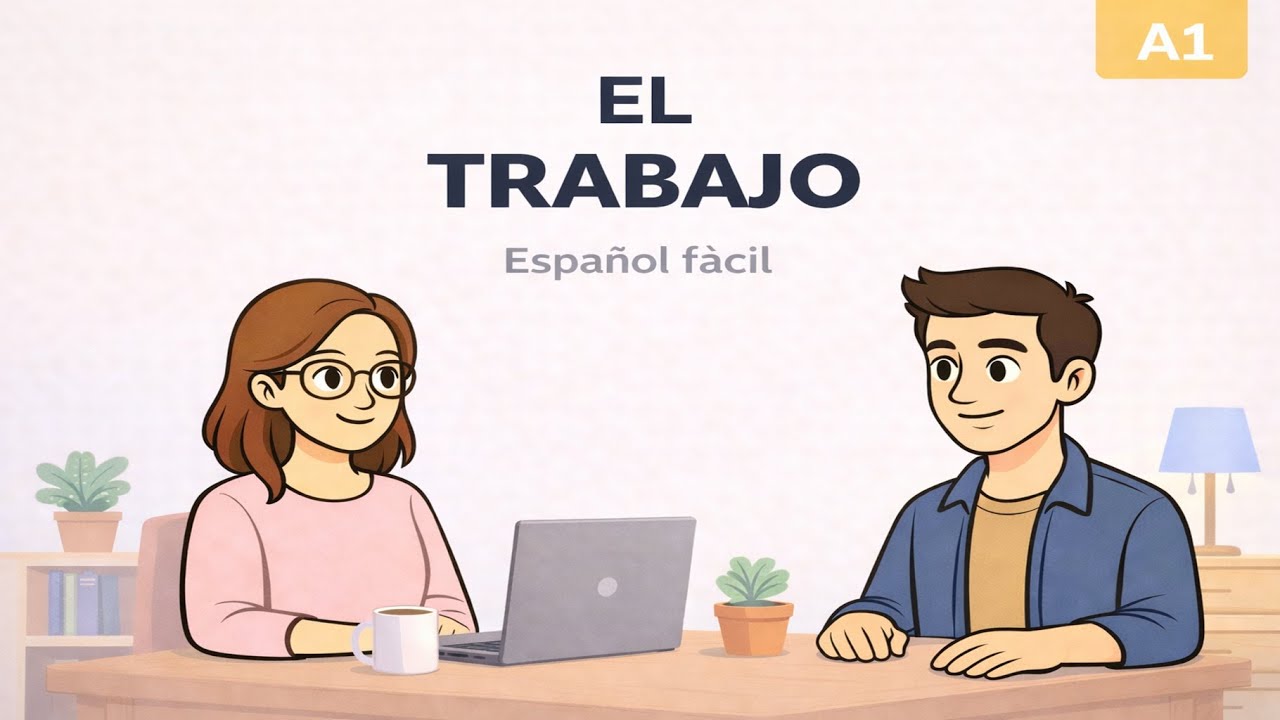 Hablar del trabajo | Español fácil A1 | Práctica de escucha