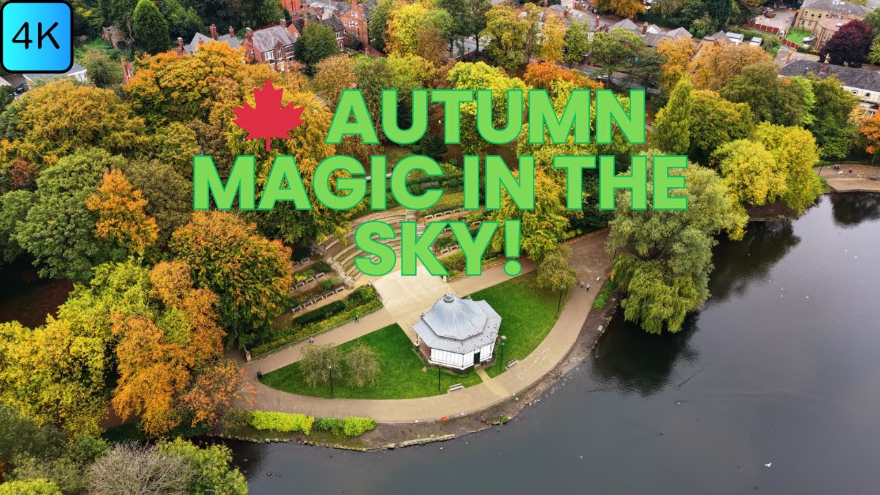 Stunning Fall Colours at Walsall Arboretum | Aerial 4K Drone Tour